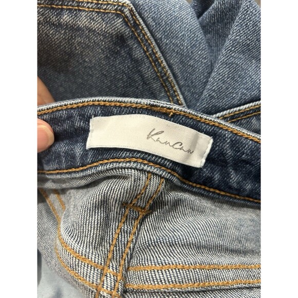 Kancan Women’s Size 13 / 30 Dark Wash Distressed Estilo Jeans High Rise Tapered - Picture 3 of 7